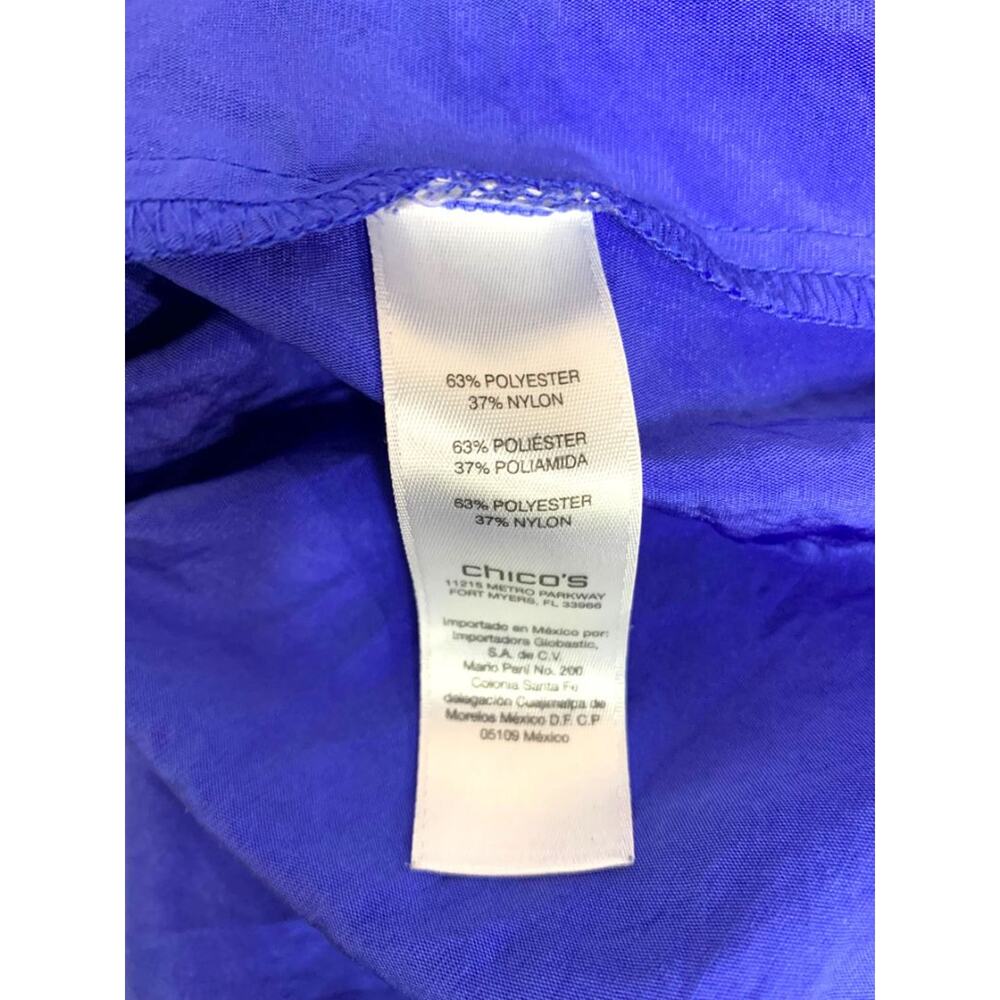 Size XL Zenergy by Chicos Womens Blue Zip Up Windbreaker Jacket - Picture 9 of 9